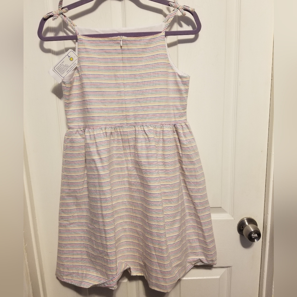 NWT Florence Eiseman Seersucker Dress with Shoulder ties Size 14 Color Multi - Picture 2 of 7